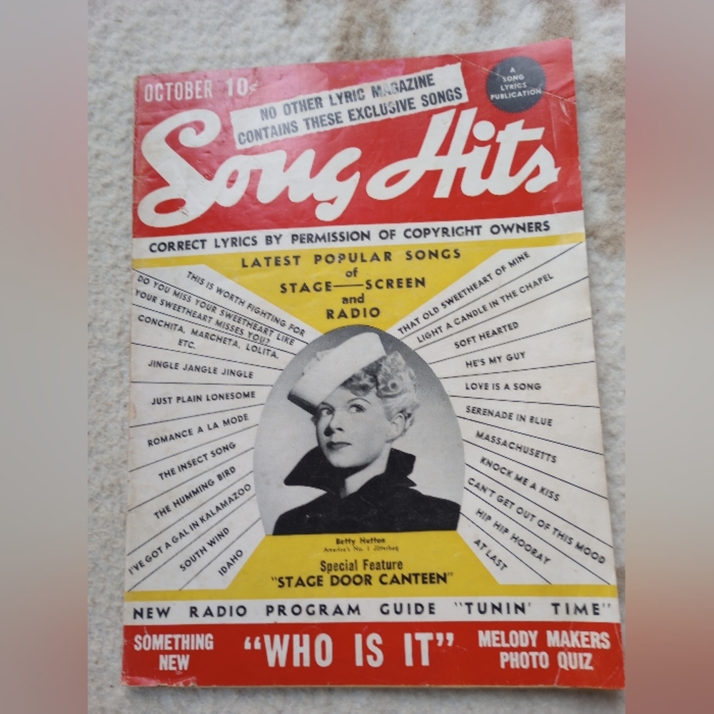 1942 song hits Betty Hutton magazine - Picture 1 of 9